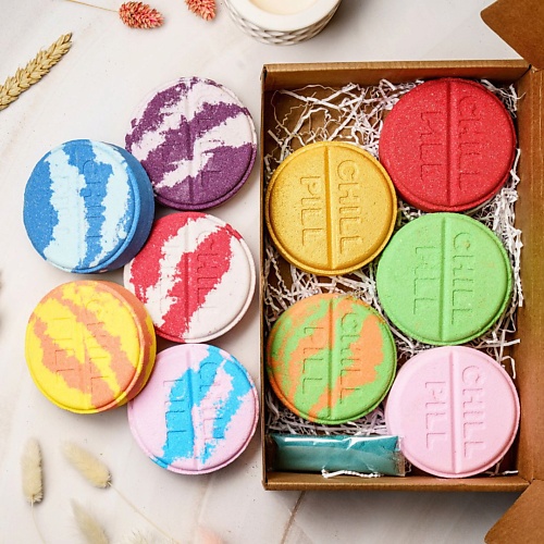 

DEWPOINT Большие натуральные бомбочки для ванны таблетки большой набор, Большие натуральные бомбочки для ванны таблетки большой набор