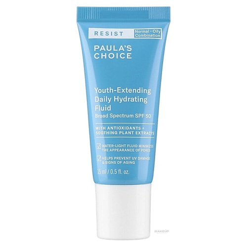 

PAULA'S CHOICE Крем для лица Resist Youth-Extending Daily Hydrating Fluid SPF 50 15, Крем для лица Resist Youth-Extending Daily Hydrating Fluid SPF 50