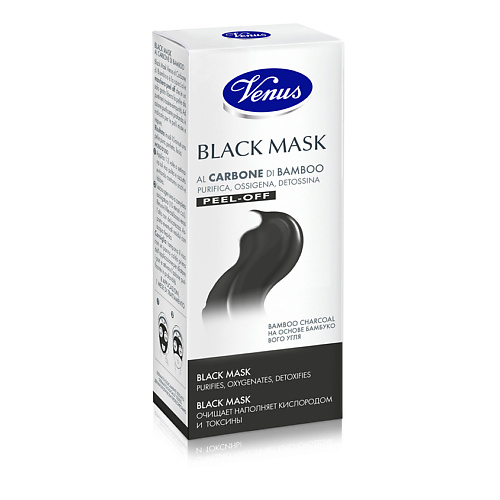 

VENUS Маска для лица очищающая на основе бамбукового угля с эффектом пилинга и Детокс эффектом 40, Маска для лица очищающая на основе бамбукового угля с эффектом пилинга и Детокс эффектом