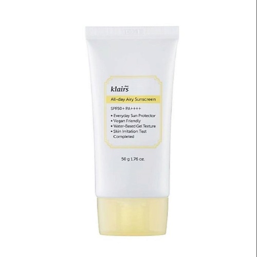 

DEAR, KLAIRS Солнцезащитный крем All-day Airy Sunscreen SPF50 PA++++ 50, Солнцезащитный крем All-day Airy Sunscreen SPF50 PA++++