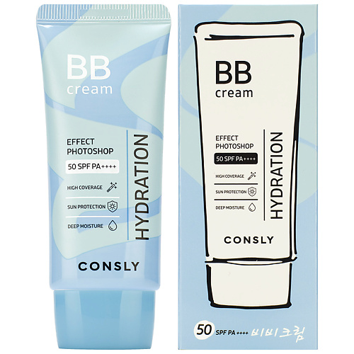 

CONSLY Увлажняющий BB-крем с эффектом фотошопа SPF50/PA++++ Hydration, Увлажняющий BB-крем с эффектом фотошопа SPF50/PA++++ Hydration