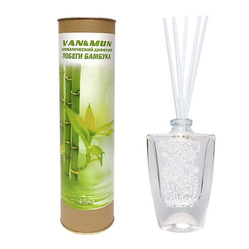 

VAN&MUN Ароматический диффузор Побеги бамбука с палочками для дома и офиса 45, Ароматический диффузор Побеги бамбука с палочками для дома и офиса