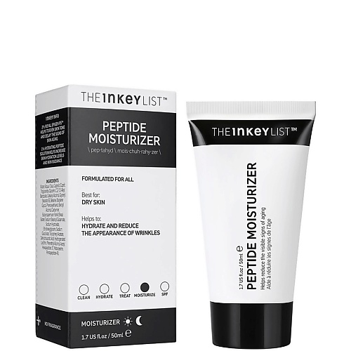 

THE INKEY LIST Увлажняющий крем для лица с пептидами Peptide Moisturiser 50, Увлажняющий крем для лица с пептидами Peptide Moisturiser