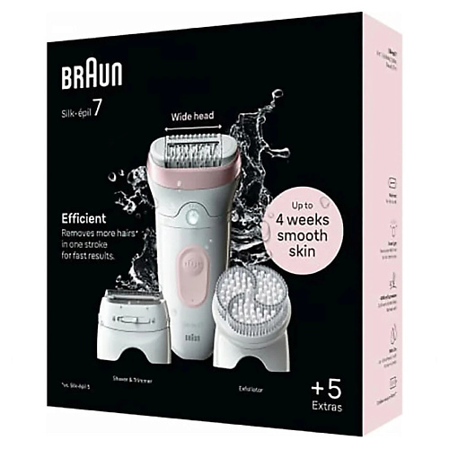 

BRAUN Эпилятор Silk epil 7 Wet & Dry, Эпилятор Silk epil 7 Wet & Dry