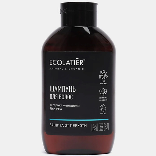 

ECOLATIER Мужской шампунь Защита от перхоти 400, Мужской шампунь Защита от перхоти