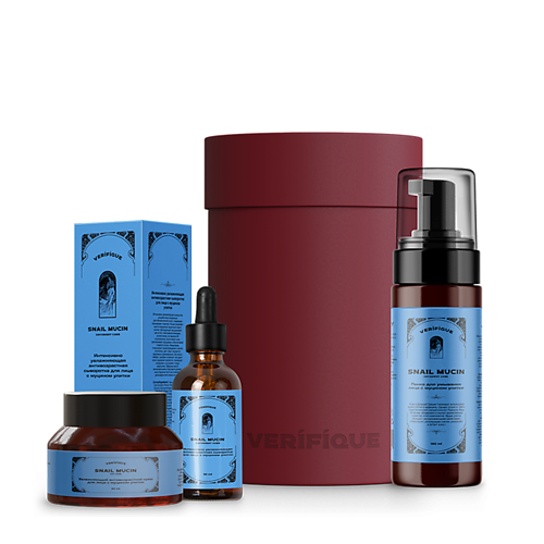 

VERIFIQUE Подарочный набор антивозрастной косметики для лица с муцином улитки, Подарочный набор антивозрастной косметики для лица с муцином улитки