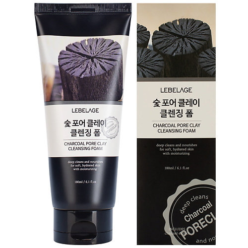 

LEBELAGE Пенка для умывания с углем, сужающая поры 180, Пенка для умывания с углем, сужающая поры