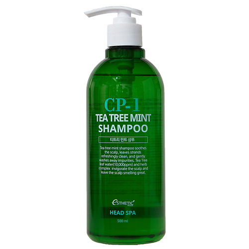 

ESTHETIC HOUSE Шампунь для волос успокаивающий CP-1 TEA TREE MINT SHAMPOO 500, Шампунь для волос успокаивающий CP-1 TEA TREE MINT SHAMPOO