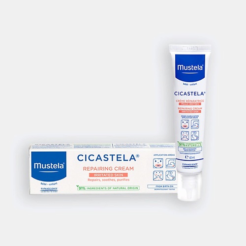 

MUSTELA Восстанавливающий крем для воспаленной и поврежденной кожи Cicastela Repair Cream 40, Восстанавливающий крем для воспаленной и поврежденной кожи Cicastela Repair Cream