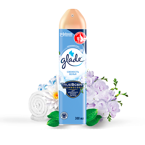 

GLADE Освежитель воздуха Свежесть белья 300, Освежитель воздуха Свежесть белья
