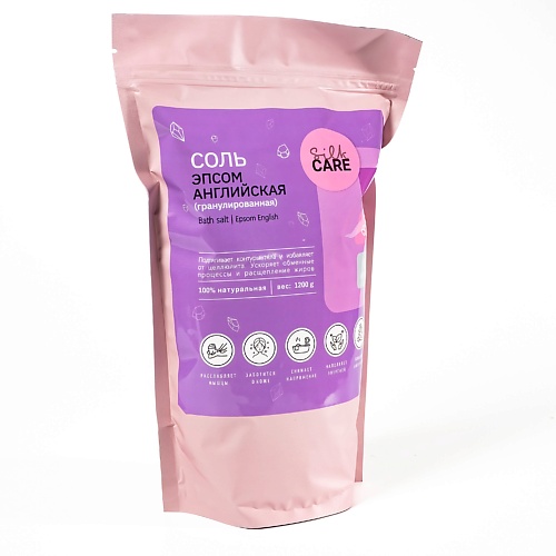 

SILK CARE Соль для ванн Английская гранулированная в подарочной упаковке 1200, Соль для ванн Английская гранулированная в подарочной упаковке