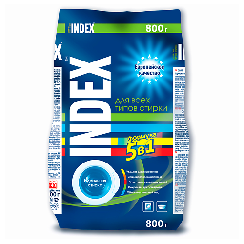 

НЕВСКАЯ КОСМЕТИКА INDEX средство для стирки порошкообразное 800, INDEX средство для стирки порошкообразное