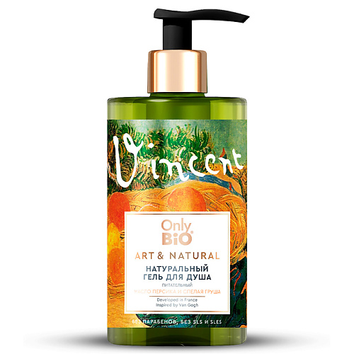 

ONLY BIO Натуральный гель для душа Питательный Масло персика и спелая груша 420, Натуральный гель для душа Питательный Масло персика и спелая груша