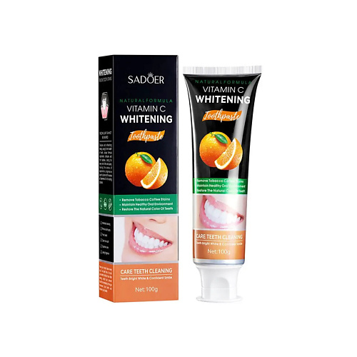 

SADOER Зубная паста для отбеливания зубов с витамином С и перечной мятой 100, Зубная паста для отбеливания зубов с витамином С и перечной мятой