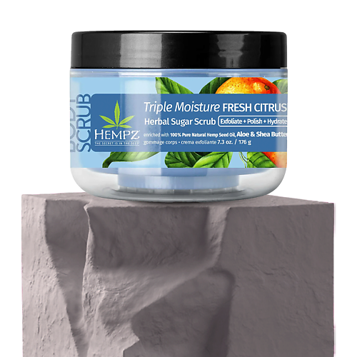 

HEMPZ Скраб сахарный для тела Тройное Увлажнение /Triple Moisture Fresh Citrus Herbal Sugar Scrub 176, Скраб сахарный для тела Тройное Увлажнение /Triple Moisture Fresh Citrus Herbal Sugar Scrub