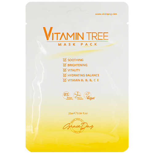 

GRACE DAY Тканевая маска с витаминами, 25, Тканевая маска с витаминами,