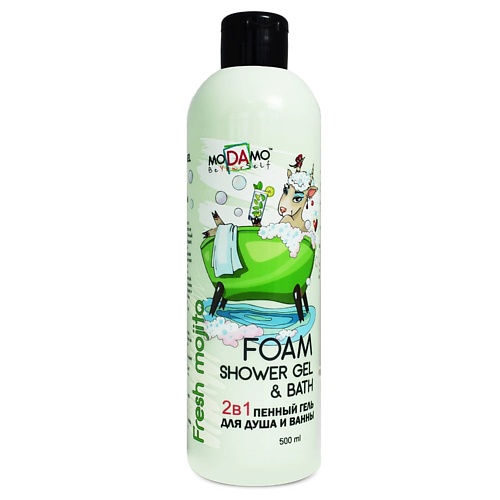 

MODAMO Пенный гель для душа и ванны "Мохито" 500, Пенный гель для душа и ванны "Мохито"