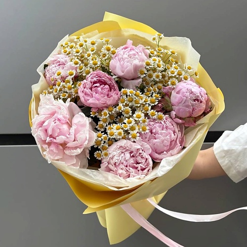ALLFLOW Букет пионов + ромашки