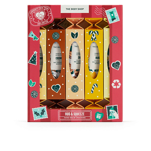 

THE BODY SHOP Подарочный набор бальзамов для рук Hug & Squeeze, Подарочный набор бальзамов для рук Hug & Squeeze