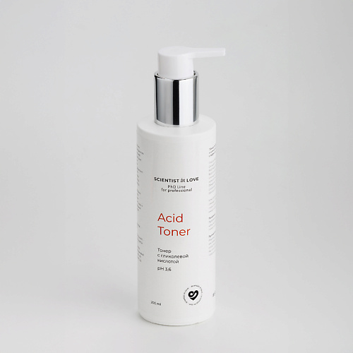 

SCIENTIST IN LOVE Тонер для лица с гликолевой кислотой PhD Line Acid Toner 200, Тонер для лица с гликолевой кислотой PhD Line Acid Toner
