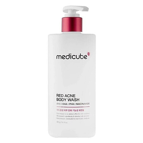 

MEDICUBE Очищающий гель для тела против акне Red Acne Body Wash 2.0, Очищающий гель для тела против акне Red Acne Body Wash 2.0