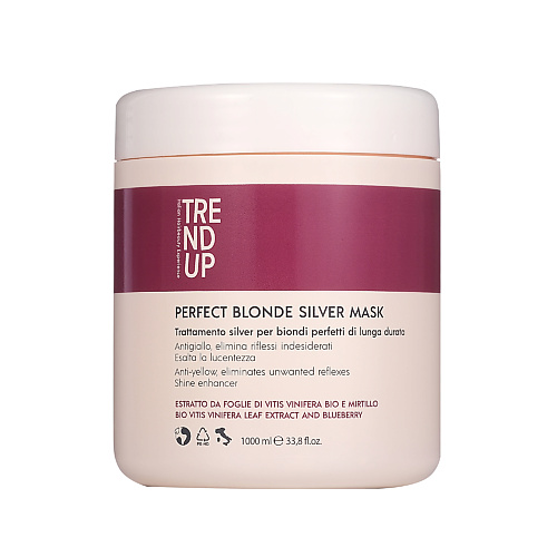

TREND UP Профессиональная серебристая маска с высокой нейтрализацией желтизны 1000, Профессиональная серебристая маска с высокой нейтрализацией желтизны