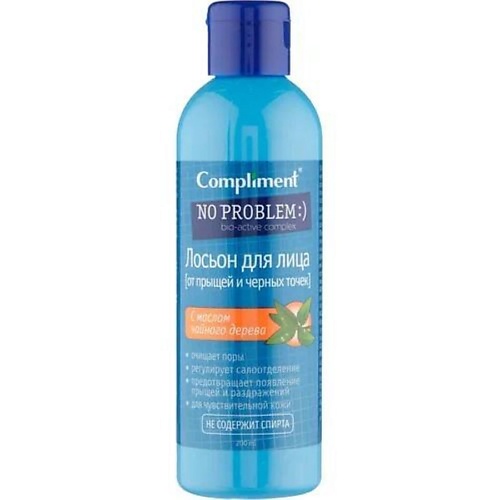 

COMPLIMENT Лосьон No Problem от прыщей с маслом чайного дерева 200, Лосьон No Problem от прыщей с маслом чайного дерева
