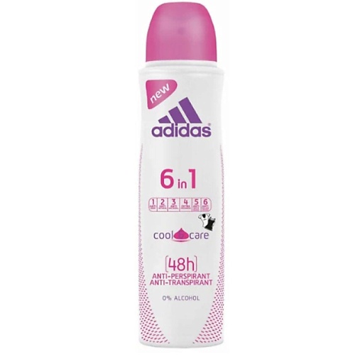 

ADIDAS Дезодорант-спрей для женщин 6-in-1 Deo Cool care 900, Дезодорант-спрей для женщин 6-in-1 Deo Cool care