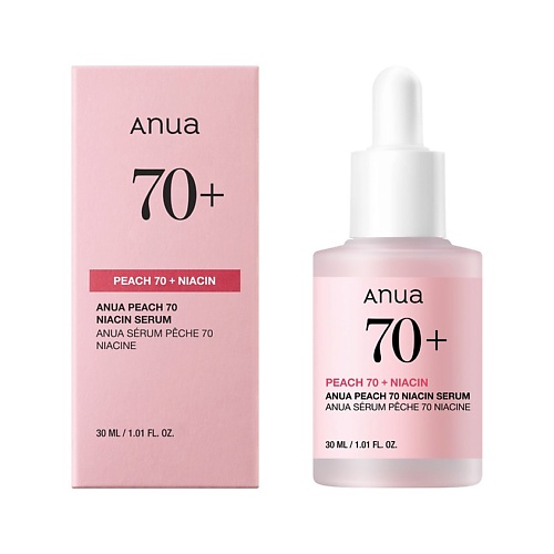 

ANUA Сыворотка для лица PEACH тонизирующая с ниацинамидом и экстрактом персика, Сыворотка для лица PEACH тонизирующая с ниацинамидом и экстрактом персика
