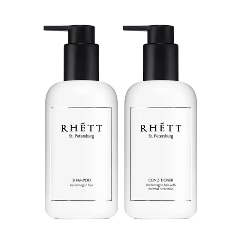RHETT Набор шампунь и кондиционер для поврежденных волос с термозащитой