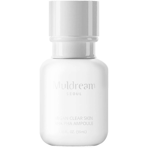 

MULDREAM Ампульная сыворотка для лица с кислотами AHA/PHA Vegan Clear Skin AHA PHA Ampoule 55, Ампульная сыворотка для лица с кислотами AHA/PHA Vegan Clear Skin AHA PHA Ampoule