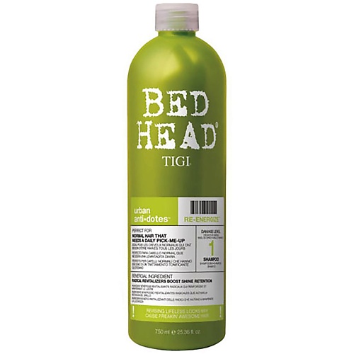 

TIGI Шампунь для нормальных волос Bed Head Urban Anti+dotes Re-Energize уровень 1 750, Шампунь для нормальных волос Bed Head Urban Anti+dotes Re-Energize уровень 1