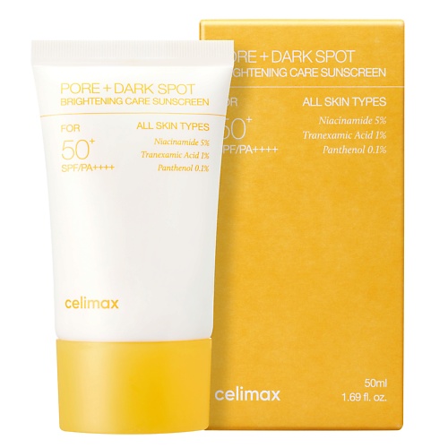 

CELIMAX Cолнцезащитный крем Pore+Dark Spot Brightening Care Sunscreen SPF50+, Cолнцезащитный крем Pore+Dark Spot Brightening Care Sunscreen SPF50+