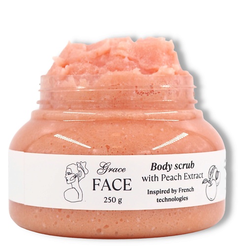 

GRACE FACE Антицеллюлитный подтягивающий скраб для тела Персик 250, Антицеллюлитный подтягивающий скраб для тела Персик