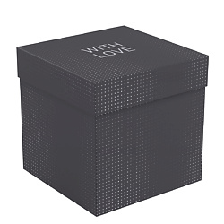 Коробка складная подарочная "Black", с лентой