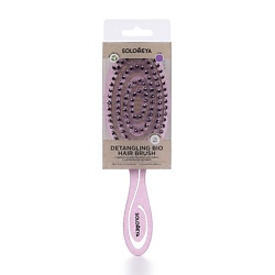 Подвижная био-расческа для волос c натуральной щетиной Detangling Bio Hair Brush