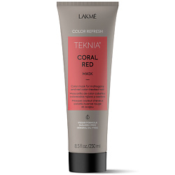 Маска для обновления цвета красных оттенков волос Terknia Coral Red Mask