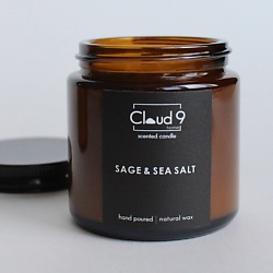 Свеча ароматическая с древесным фитилём Sage&sea salt