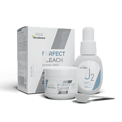 Осветление бровей набор: осветляющий порошок и активатор Perfect Bleach