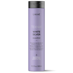 Шампунь для нейтрализации желтого оттенка волос тонирующий Teknia White Silver Shampoo