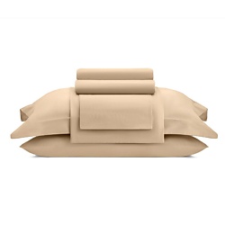 Постельное белье Vip из Oднотонного Сатина 2 Сп. 200x220 Бежевый