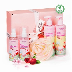 Набор косметики по уходу за телом, Вишневое настроение (5 предметов). ЭКО продукт.