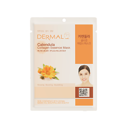 Тканевая маска с экстрактом календулы и коллагеном