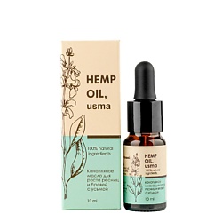 Конопляное масло для роста ресниц и бровей с усьмой Fitofloris