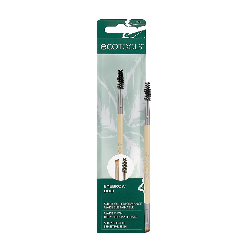 ECOTOOLS Двусторонняя кисть для макияжа бровей Eyebrow Brush Duo – фото 3