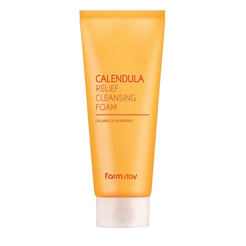 FARMSTAY Тонизирующая пенка для лица с календулой Calendula Relief Cleansing Foam – фото 2