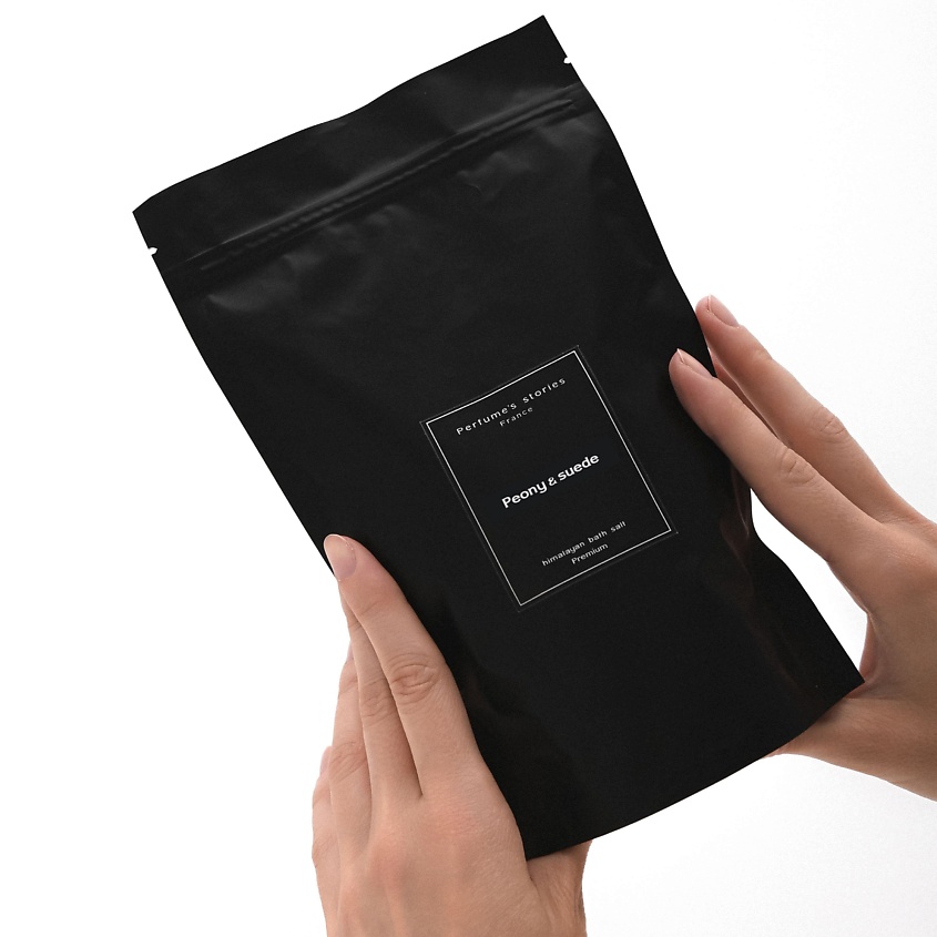 Изображение товара PERFUMES STORIES Премиальная парфюмированная соль для ванны "Peony & suede", 500 г