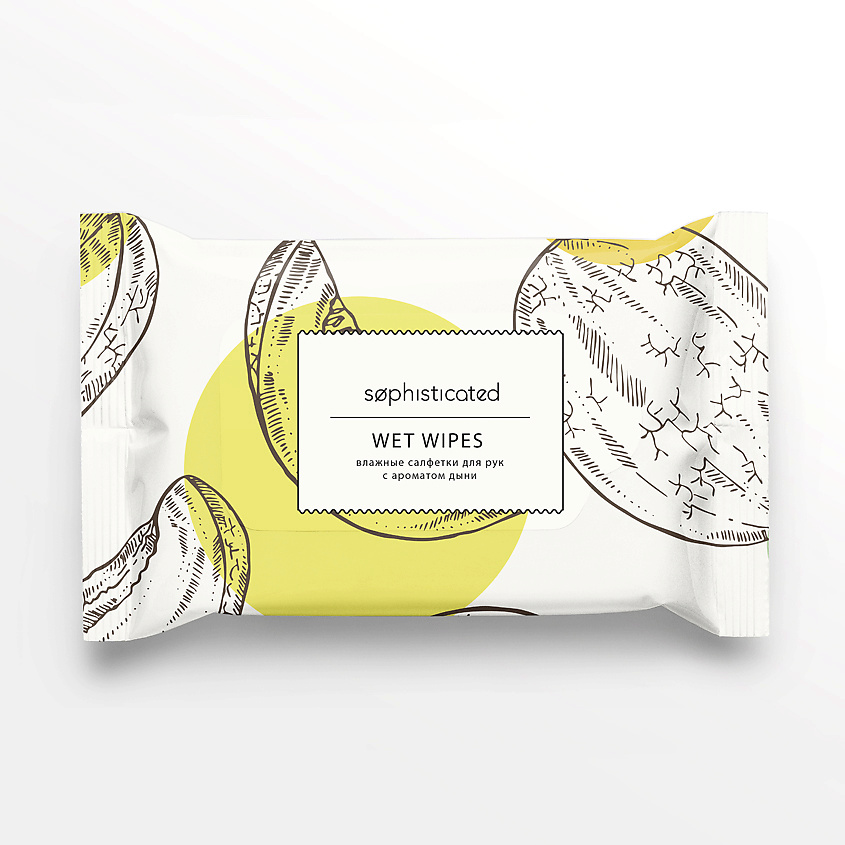 Изображение товара Влажные салфетки для рук SOPHISTICATED с ароматом дыни, 15 шт.