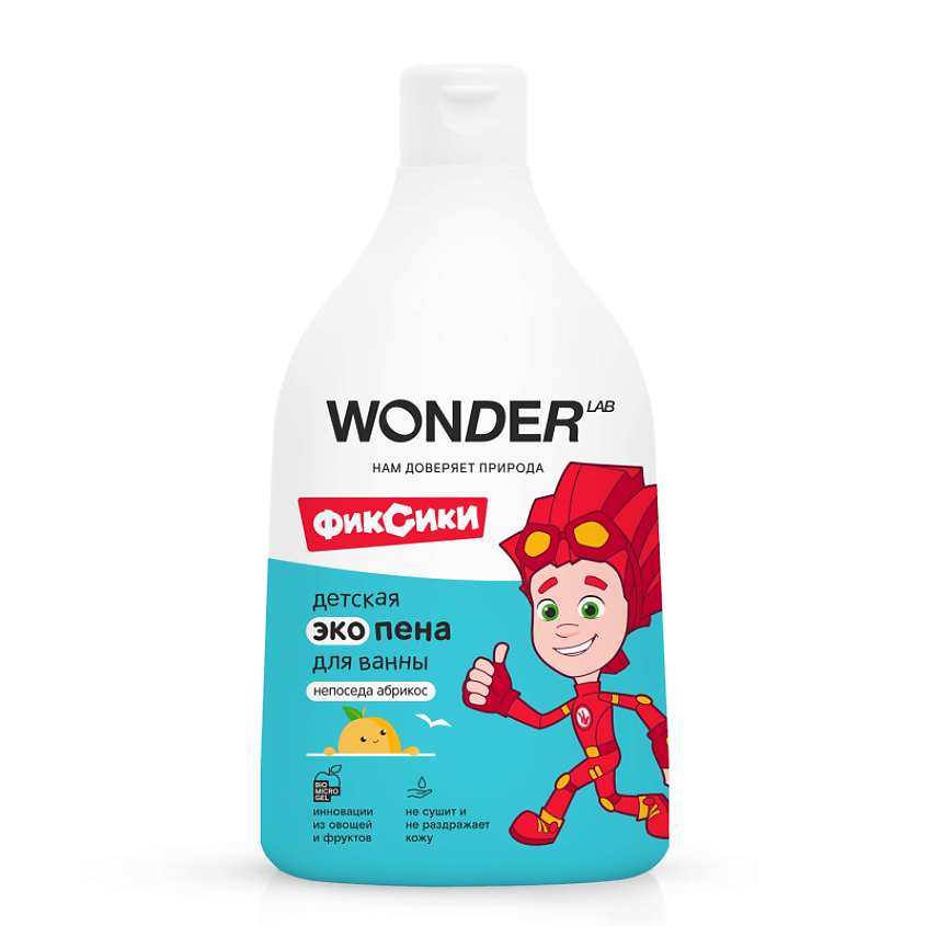 Изображение товара WONDER LAB Детская экопена для ванны непоседа абрикос, 540 мл