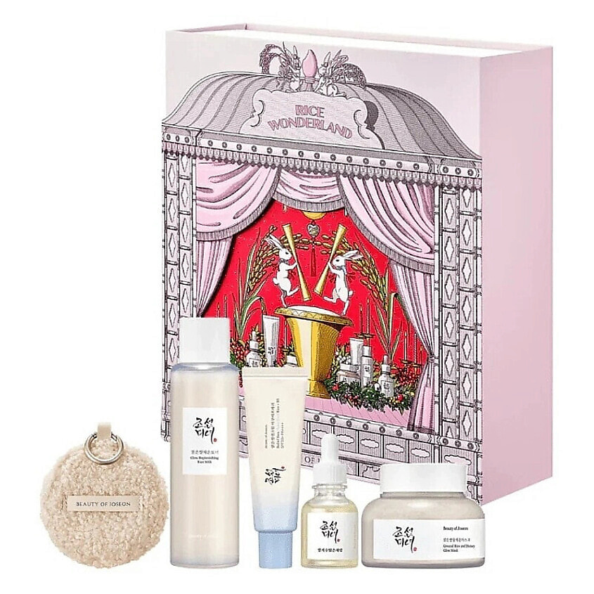 Изображение товара BEAUTY OF JOSEON Набор косметики для ухода за кожей Rice Wonderland Set, 50 мл + 30 мл + 150 мл + 150 мл + 1шт.